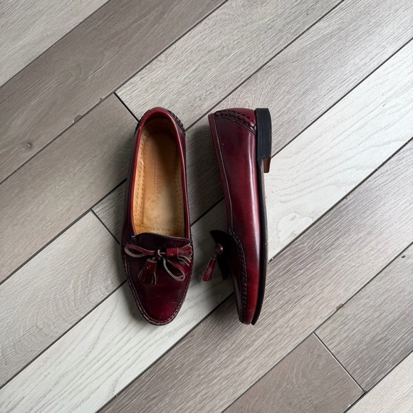 Cole Haan Pinch Tassel Loafers - Burgundy
